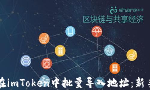 
如何在imToken中批量导入地址：新手指南
